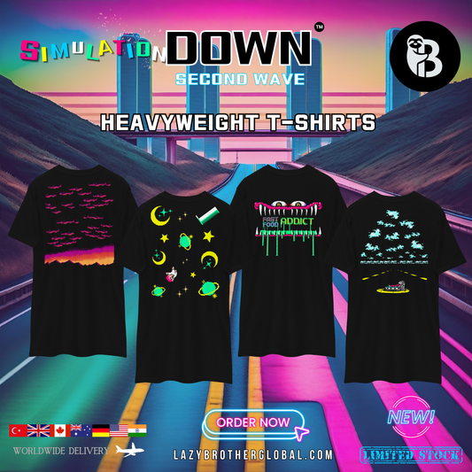 Revamped Strength: Simulation Down Second Wave Unisex Heavyweight T-shirts!