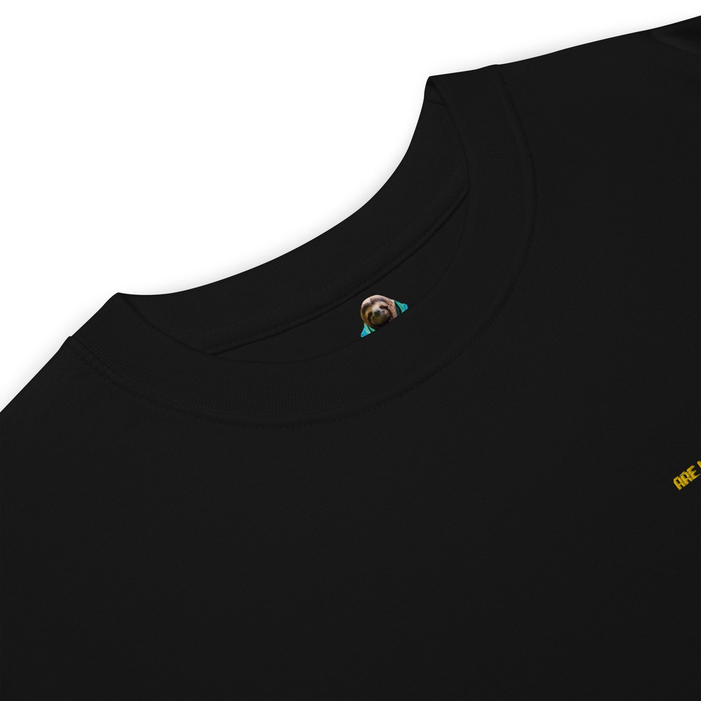 Embroidered Left Chest, Printed Back Unisex Premium Heavyweight Tee / T-shirt "Simulation"