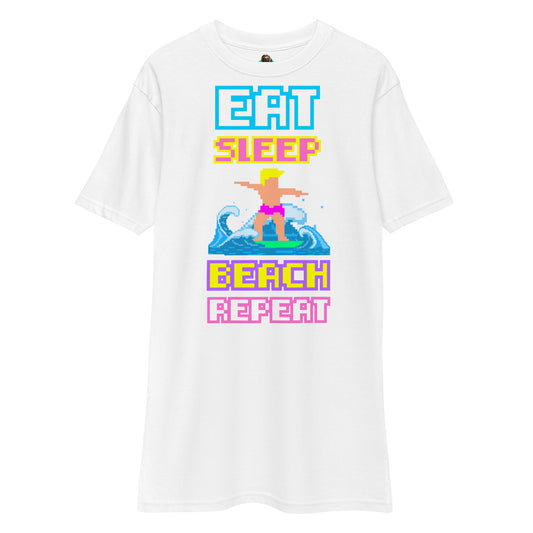 Printed Large Center Unisex Premium Heavyweight Tee / T-shirt "Beach"