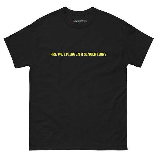 Printed Center Chest & Back Unisex Classic Premium Tee / T-shirt "Simulation"