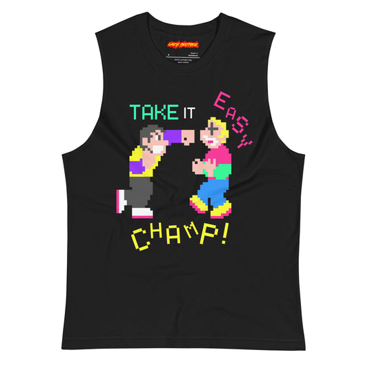 Printed Large Center & Back Unisex Muscle Shirt "Champ"