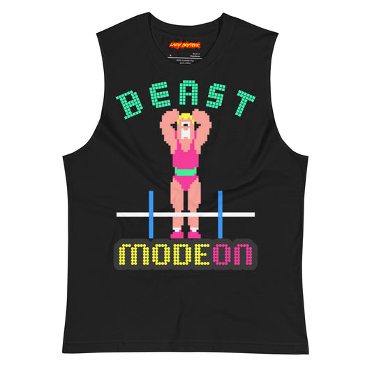 Printed Large Center & Back Unisex Muscle Shirt "Beast Mode"