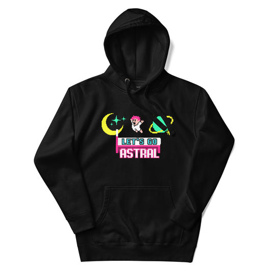 Printed Large Center & Back Unisex Hoodie / Hooded Sweatshirt "Astral"