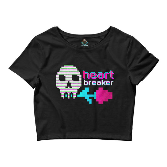 Printed Large Center Women’s Crop Tee / T-shirt "Heartbreaker"