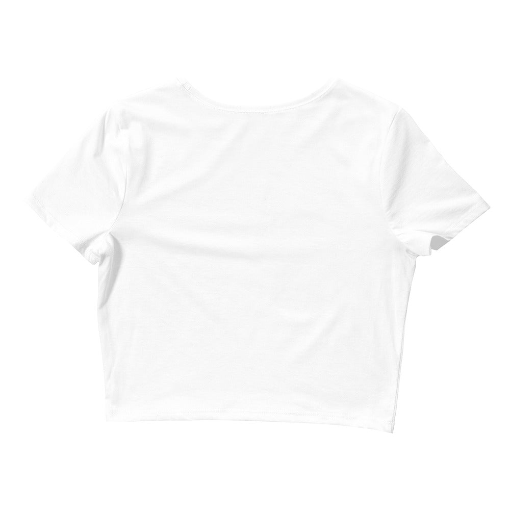 Printed Large Center Women’s Crop Tee / T-shirt "Wake Up, Its' Friday"